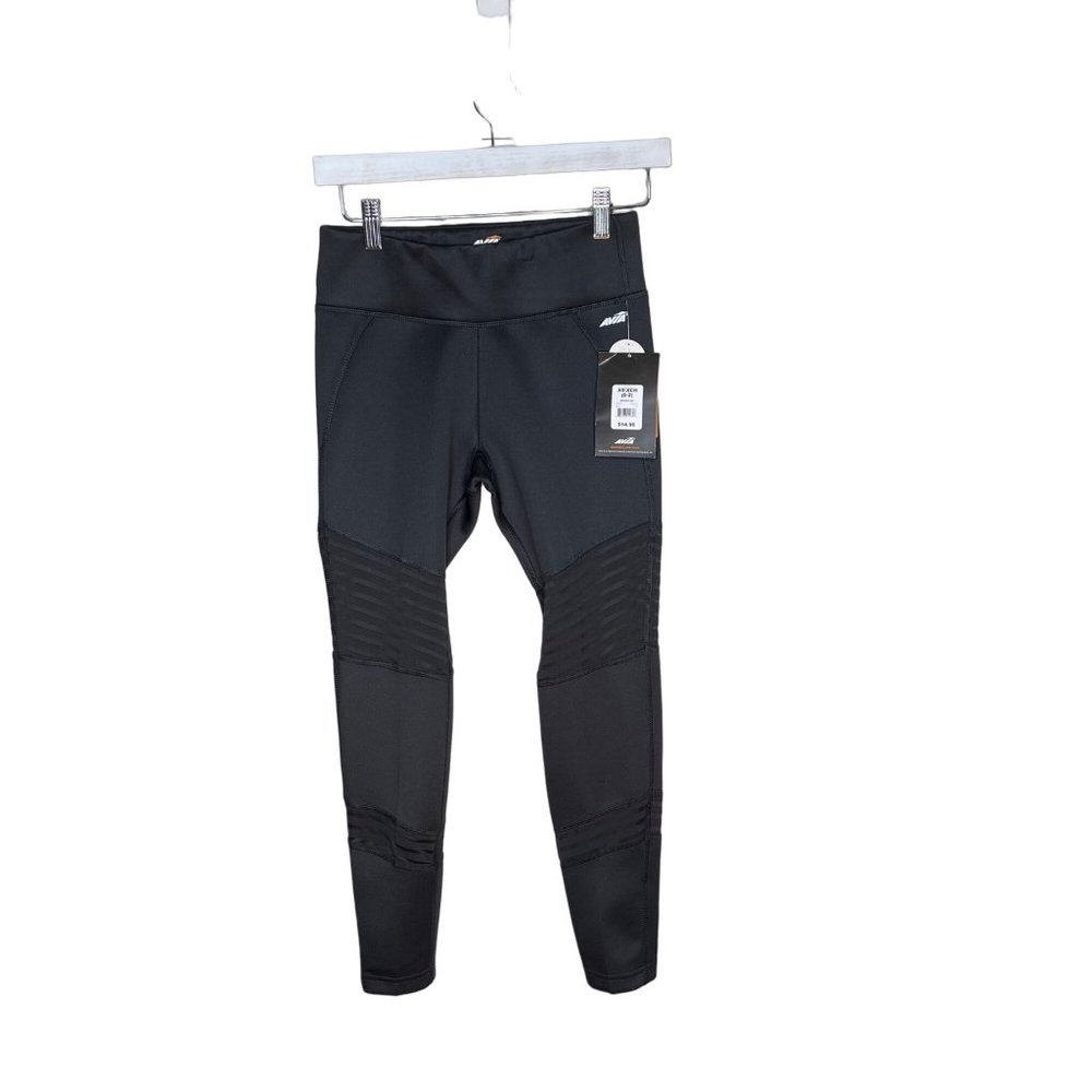 NWT Avia Black Moto Mesh Leggings Size XS